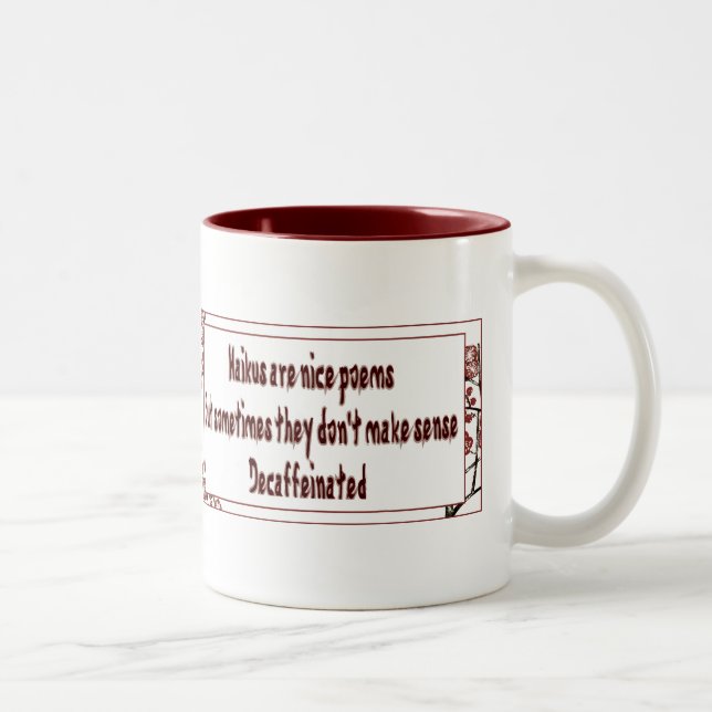 Tasse 2 Couleurs café haiku (Droit)
