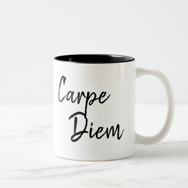 Tasse 2 Couleurs café humoristique du diem | de carpe de (Droit)