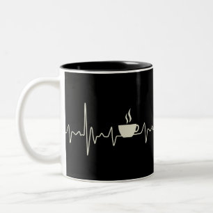 Tasse 2 Couleurs Café junkie espresso design avec pulsation