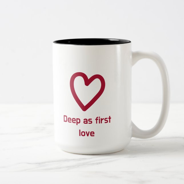 Tasse 2 Couleurs Café le plus doux 'Amour au premier regard' (Droit)