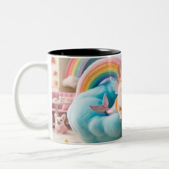 Tasse 2 Couleurs café pastel capricieux (Gauche)