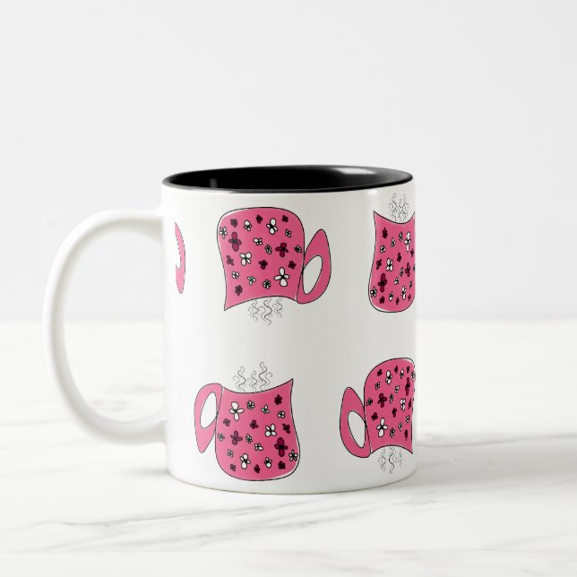 Tasse 2 Couleurs Café rose (Gauche)