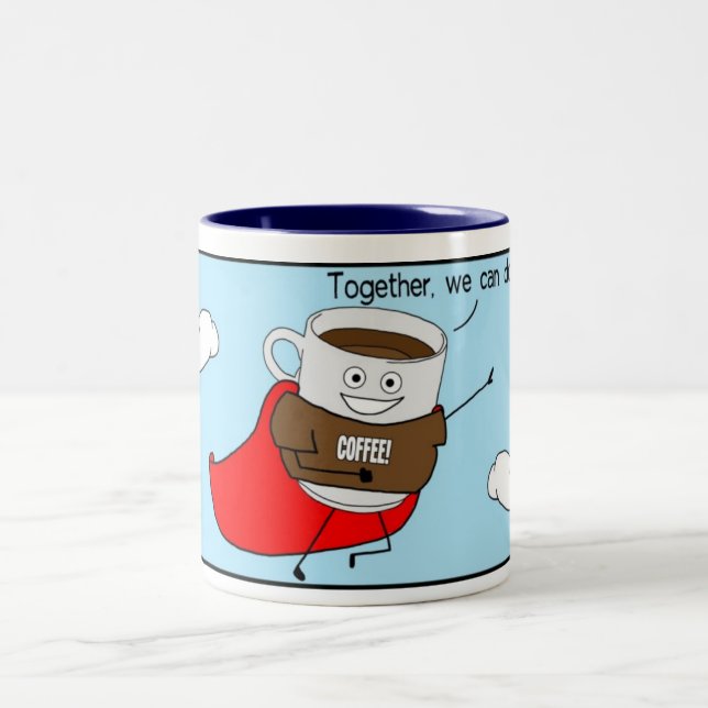 Tasse 2 Couleurs Café superbe :  Ensemble, nous pouvons faire (Centre)