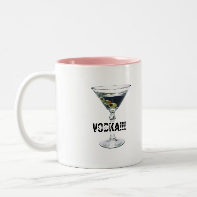 Tasse 2 Couleurs café, vodka, CAFÉ ? , VODKA ! ! ! (Gauche)