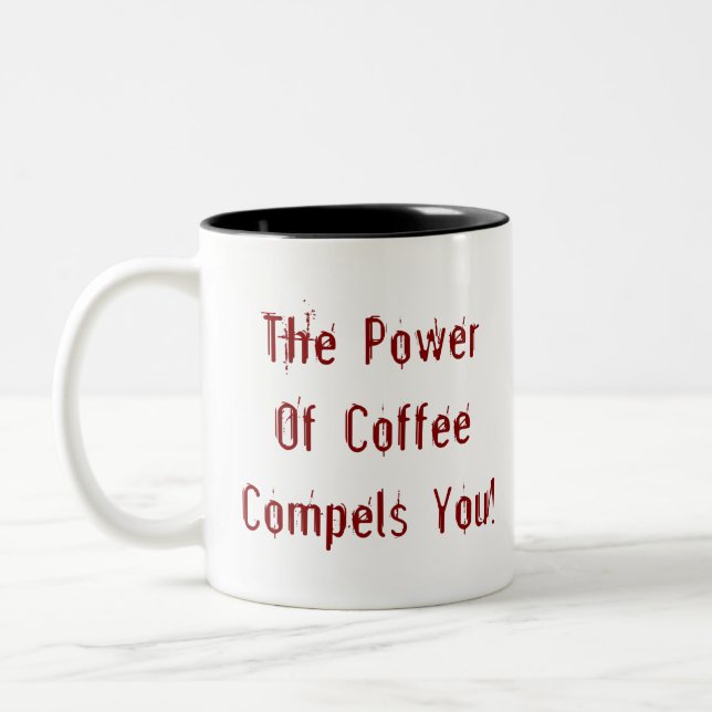 Tasse 2 Couleurs Café vous oblige rouge (Gauche)