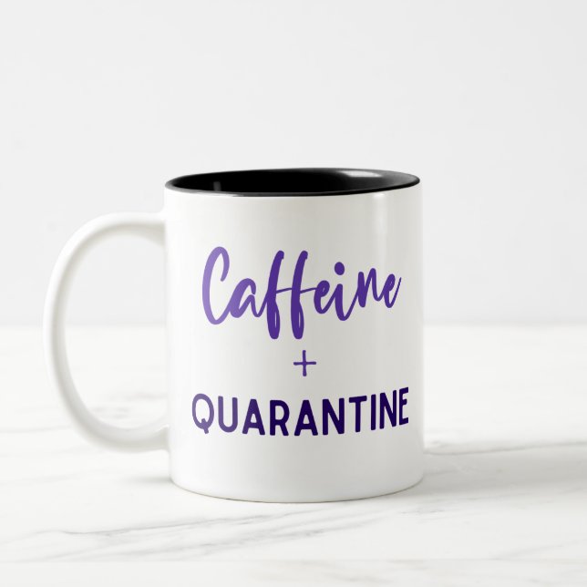 Tasse 2 Couleurs Caféine et Musique de quarantaine (Gauche)