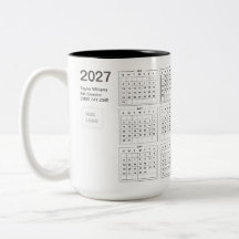 Calendrier d'entreprise minimaliste 2027 pour déco