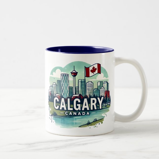 Tasse 2 Couleurs Calgary Alberta Canada (Droit)