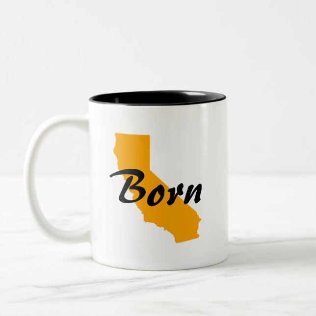 Tasse 2 Couleurs California Born, Texas (Gauche)