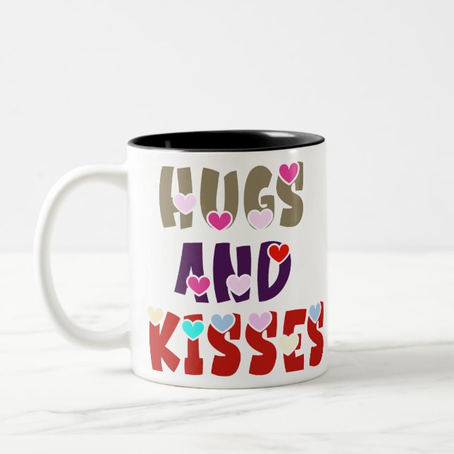 Tasse 2 Couleurs Câlins et baisers (Gauche)