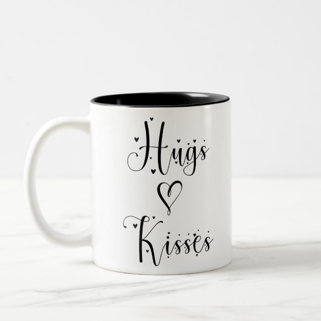 Tasse 2 Couleurs Câlins et Baisers (Gauche)