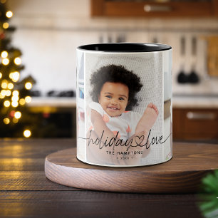 Tasse 2 Couleurs Calligraphie Holiday Love 3 Photos