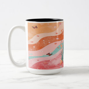 Tasse 2 Couleurs Calme et Serein - Beau Gobelet à Café