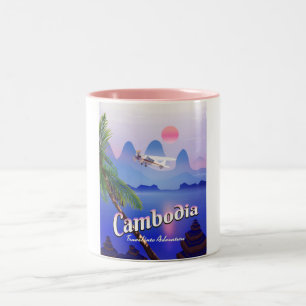 Tasse 2 Couleurs Cambodge 'Voyagez dans l'aventure'