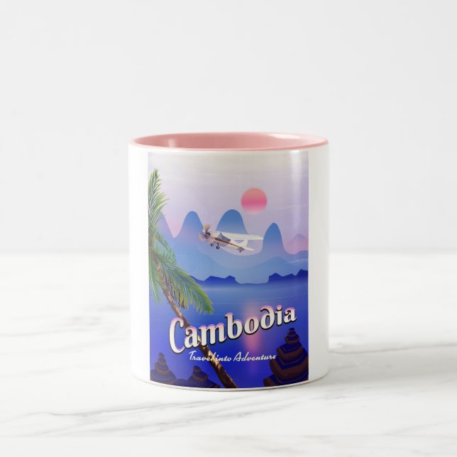 Tasse 2 Couleurs Cambodge 'Voyagez dans l'aventure' (Centre)