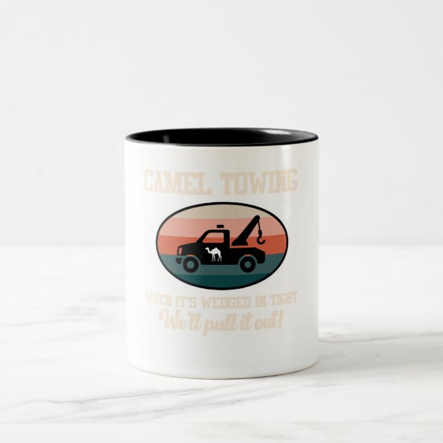 Tasse 2 Couleurs Camel Towing Sarcasme Amoureux des animaux Camels  (Centre)