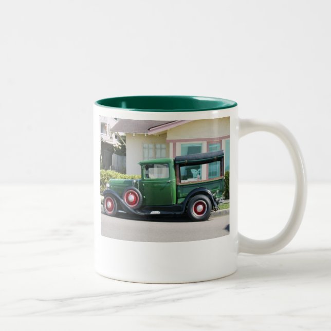 Tasse 2 Couleurs camion antique, LES MEILLEURES CHOSES DE LA VIE ON (Droit)
