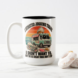 Tasse 2 Couleurs Camion de Glace à Pied N'a Pas Arrêté l'Humour du