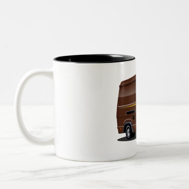 Tasse 2 Couleurs Camion de livraison de dessin (Gauche)