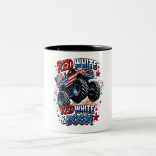 Tasse 2 Couleurs Camion monstre Red White Boom