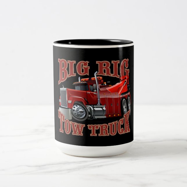 Tasse 2 Couleurs Camion remorque de dessin (Centre)