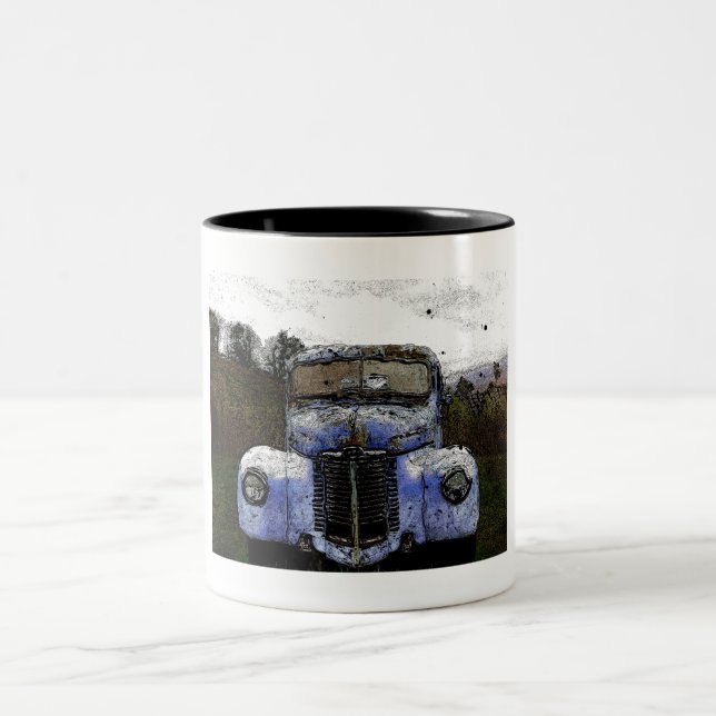 Tasse 2 Couleurs Camion vintage (Centre)