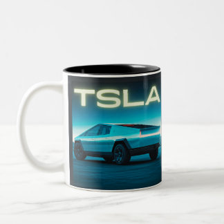 Tasse 2 Couleurs Camionnette Électrique Futuriste