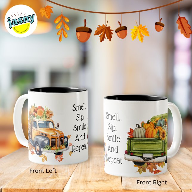 Tasse 2 Couleurs Camions d'automne (Créateur téléchargé)