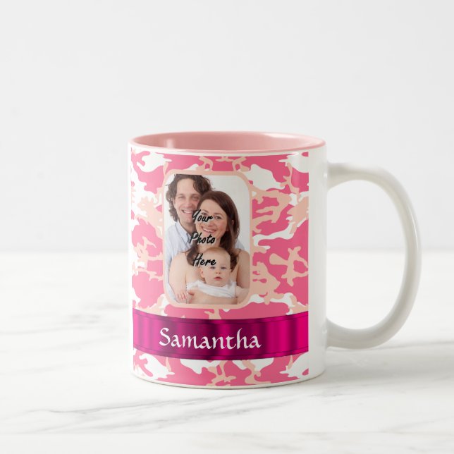Tasse 2 Couleurs Camo rose (Droit)