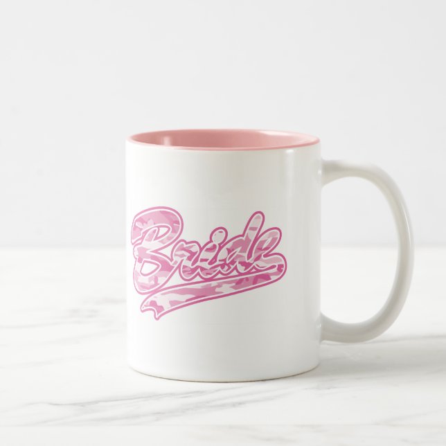 Tasse 2 Couleurs Camouflage rose de mariée (Droit)