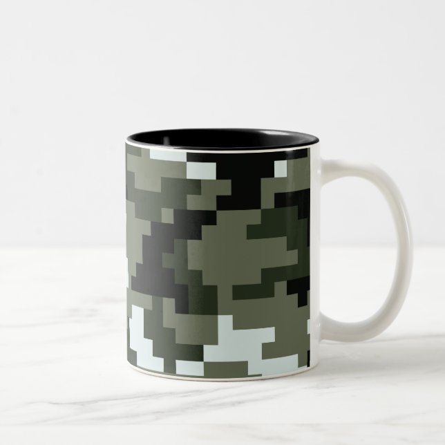 Tasse 2 Couleurs Camouflage urbain numérique à 8 bits / Camo (Droit)