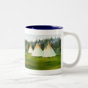 Tasse 2 Couleurs CAMP de TIPI d'ÉTÉ par SHARON SHARPE