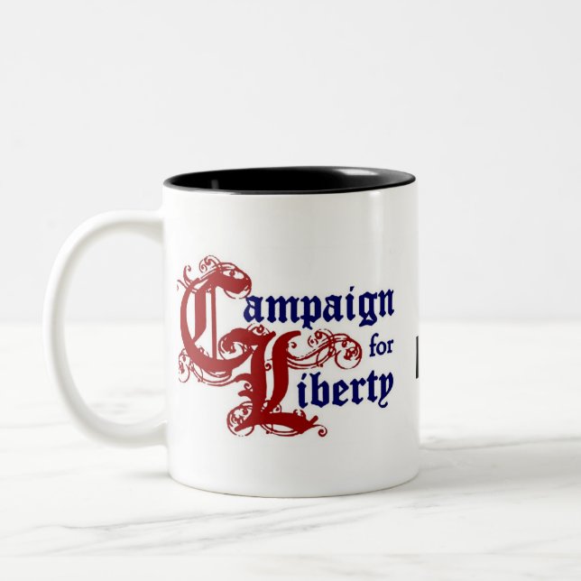 Tasse 2 Couleurs Campagne de Ron Paul pour la liberté (Gauche)