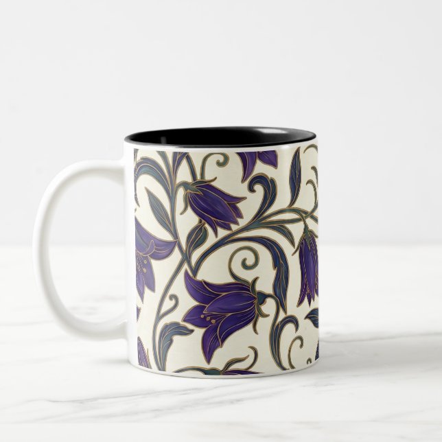 Tasse 2 Couleurs Campanule Fleur Sauvage Motif (Gauche)