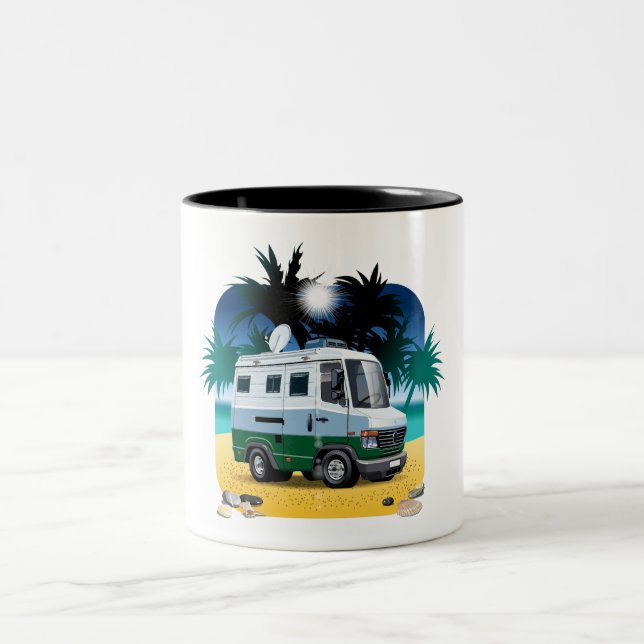 Tasse 2 Couleurs Camper de dessin (Centre)