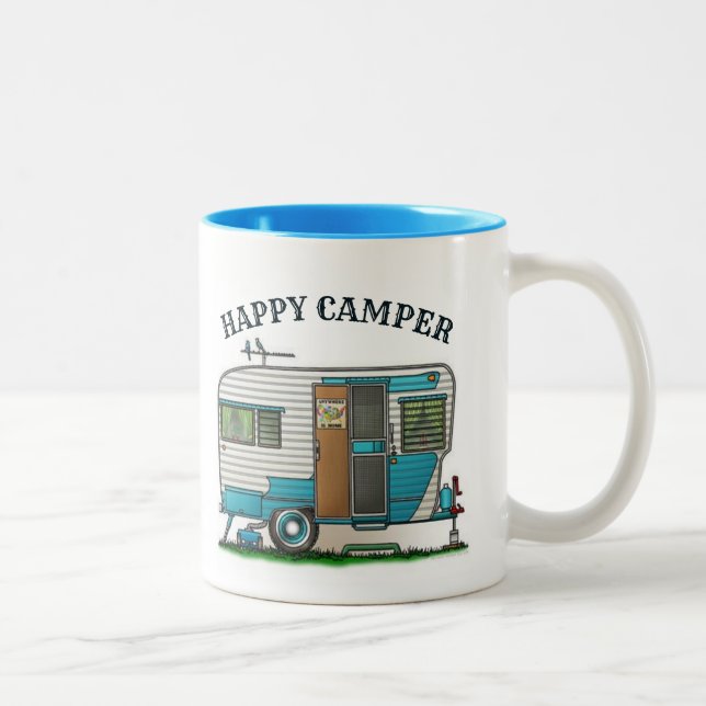 Tasse 2 Couleurs Camper remorque Happy (Droit)