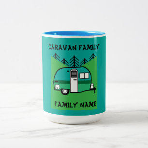 Tasse 2 Couleurs Campers Joyeux Caravane Drôle Caravanes Deux Tones