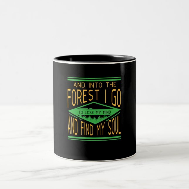 Tasse 2 Couleurs Camping - Dans la forêt, je vais drôle Camping (Centre)