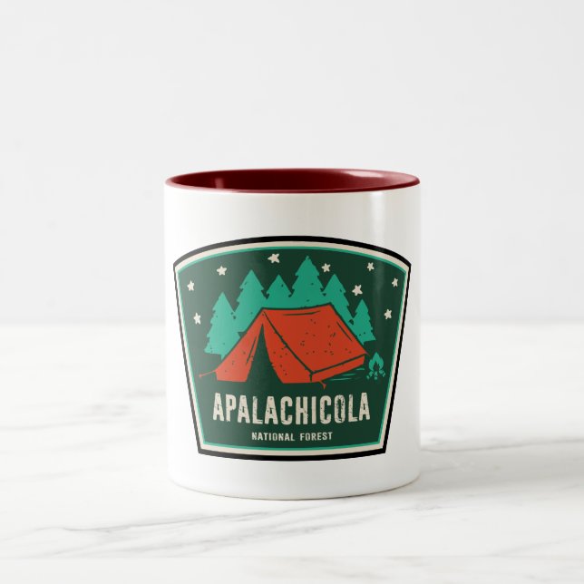 Tasse 2 Couleurs Camping forestier national Apalachicola (Centre)