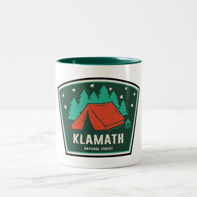 Tasse 2 Couleurs Camping forestier national Klamath (Centre)