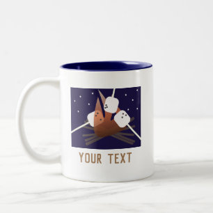 Tasse 2 Couleurs Camping Rôti Marshmallows Bonfire