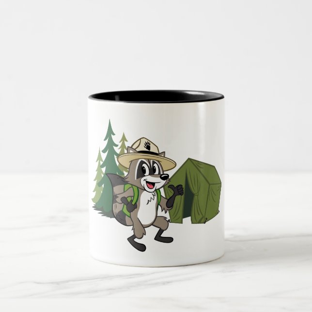 Tasse 2 Couleurs Campout américain de Rick | de garde forestière (Centre)