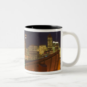 Tasse 2 Couleurs Canada, Alberta, Calgary : Skyline de la ville dep