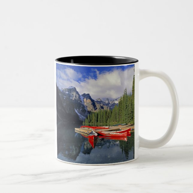 Tasse 2 Couleurs Canada, Alberta, lac Moraine. La surface vitreuse (Droit)