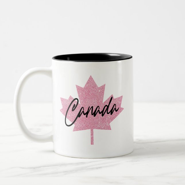 Tasse 2 Couleurs Canada Feuille d'érable (Gauche)