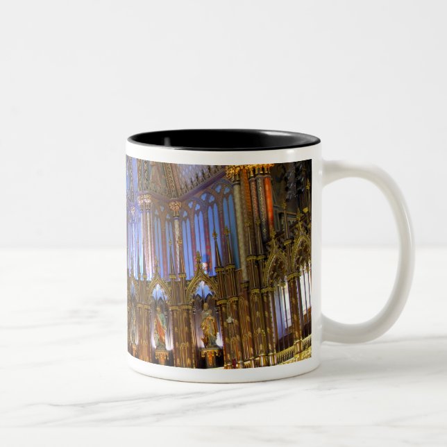 Tasse 2 Couleurs Canada,  Québec,  Montréal. Intérieur de Notre (Droit)
