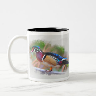 Tasse 2 Couleurs Canard à bois - mâle