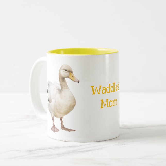 Tasse 2 Couleurs Canard adorable  (Devant gauche)