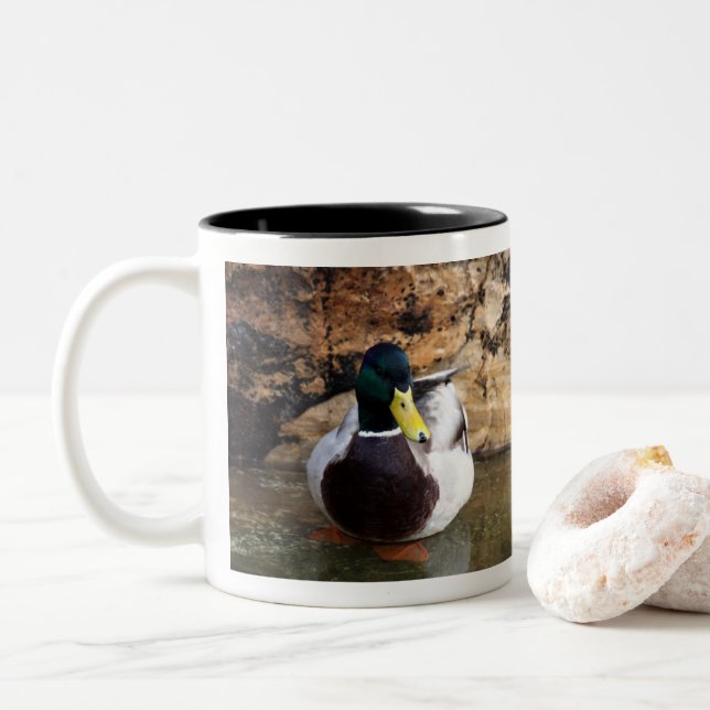 Tasse 2 Couleurs Canard colvert mâle (Avec donut)
