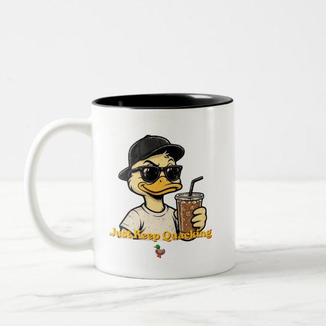 Tasse 2 Couleurs Canard – Continuez à cancaner (Gauche)